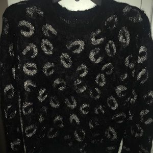 Black and silver sweater